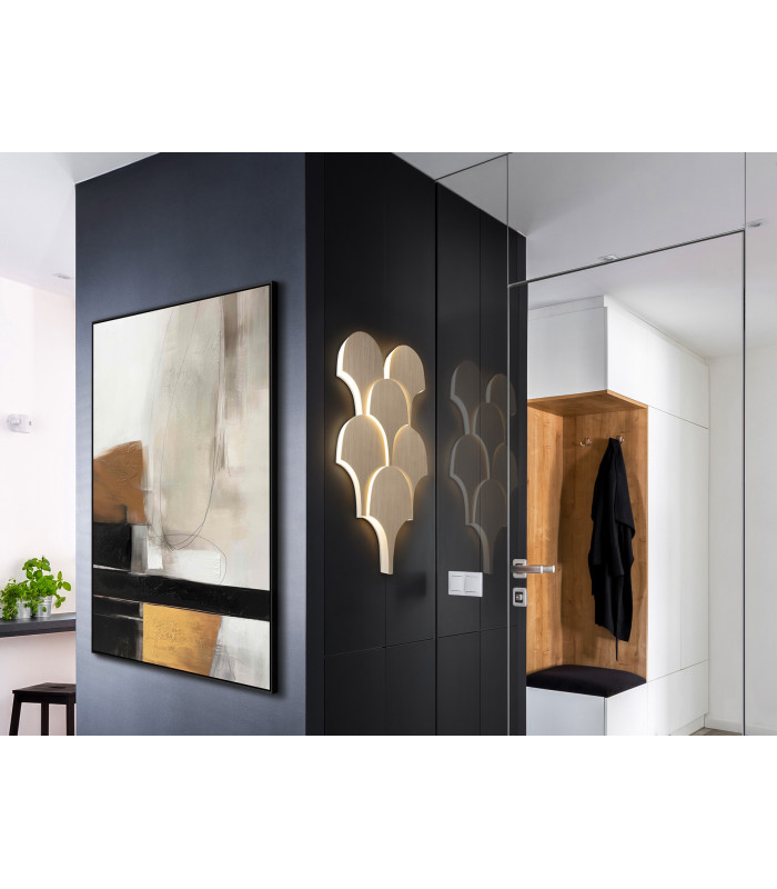 Serea Large Integrated LED Wall Lamp Gold 3000K-2