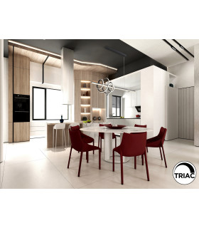 Tornado Bar Pendant Ceiling Light Black LED 3000K-2