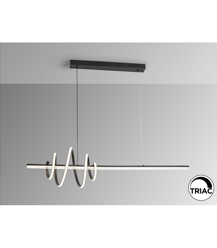 Tornado Bar Pendant Ceiling Light Black LED 3000K-4