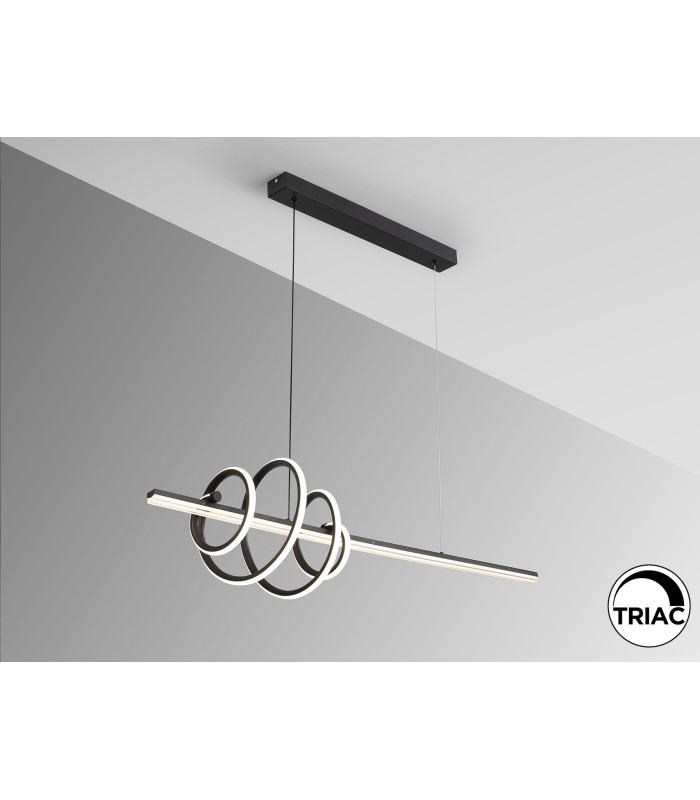 Tornado Bar Pendant Ceiling Light Black LED 3000K-5