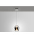 Suspiro 18cm Dome Pendant Ceiling Light Chrome Smoky LED 3000K-3