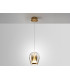 Suspiro 18cm Dome Pendant Ceiling Light Gold Amber LED 3000K-3