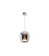 Suspiro 25cm Dome Pendant Ceiling Light Chrome Smoky LED 3000K-6