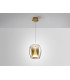 Suspiro 25cm Dome Pendant Ceiling Light Gold Amber LED 3000K-4