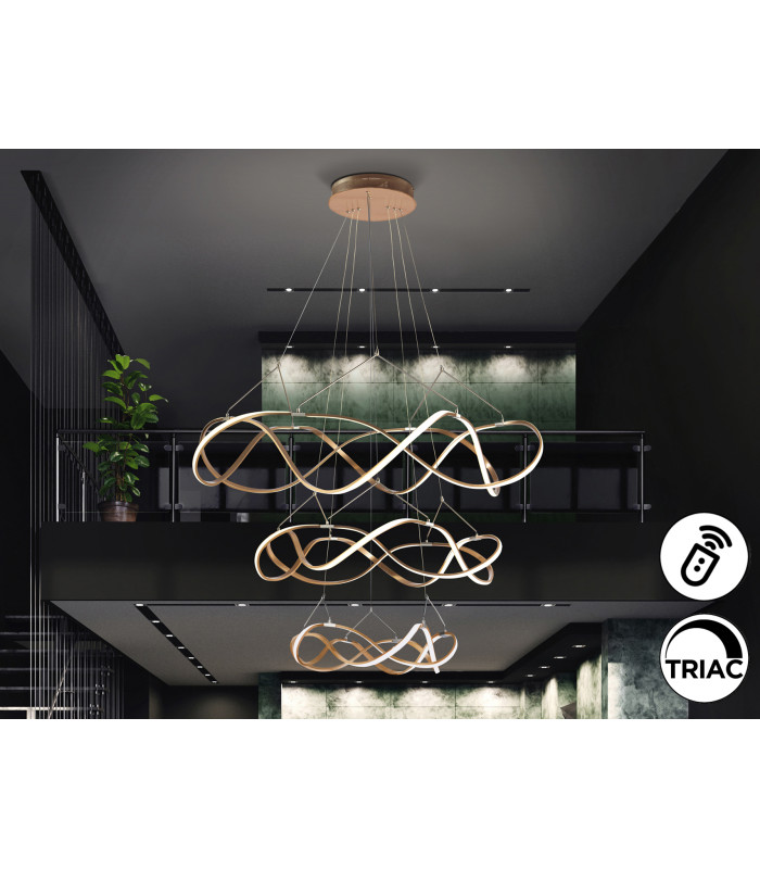 Molly Pendant Ceiling Light Rose Gold LED 3000K Dimmable-1
