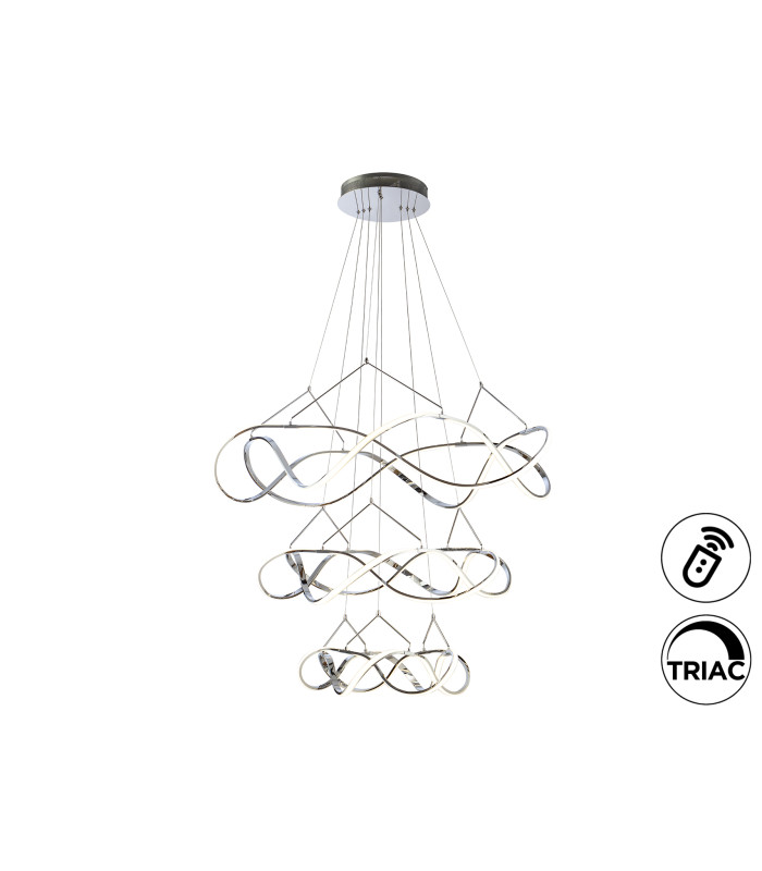 Molly Pendant Ceiling Light Chrome LED 3000K Dimmable-2