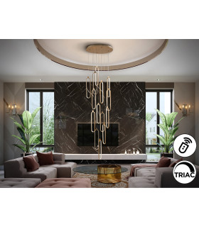 Colette Cluster Pendant Ceiling 14 Light Rose Gold LED 3000K Dimmable-2