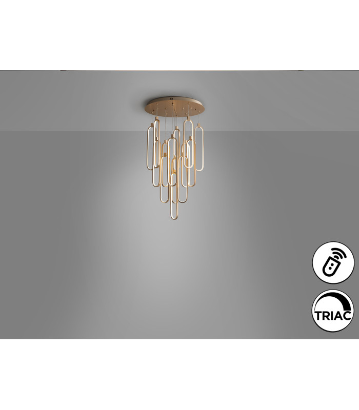 Colette Cluster Pendant Ceiling 14 Light Rose Gold LED 3000K Dimmable-6