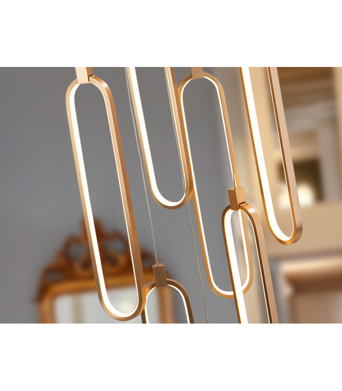 Colette Cluster Pendant Ceiling 14 Light Rose Gold LED 3000K Dimmable - Max 5M Drop-3