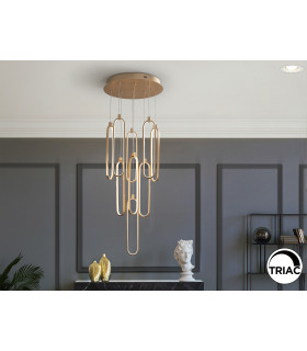 Colette Cluster Pendant Ceiling 9 Light Rose Gold LED 3000K-1
