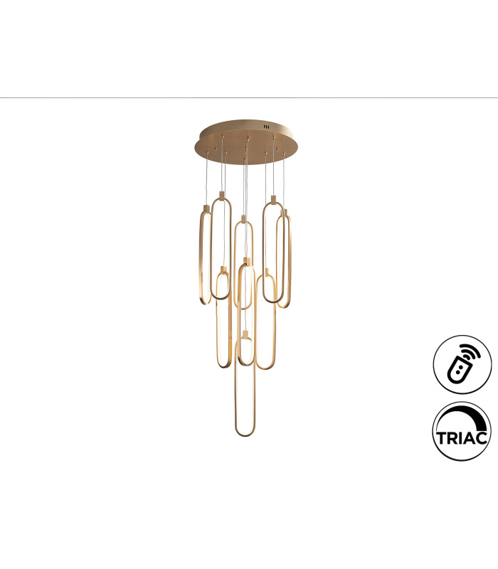 Colette Cluster Pendant Ceiling 14 Light Rose Gold LED 3000K Dimmable-9