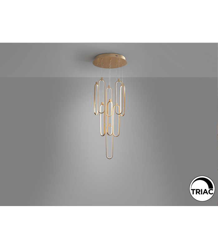 Colette Cluster Pendant Ceiling 9 Light Rose Gold LED 3000K-7