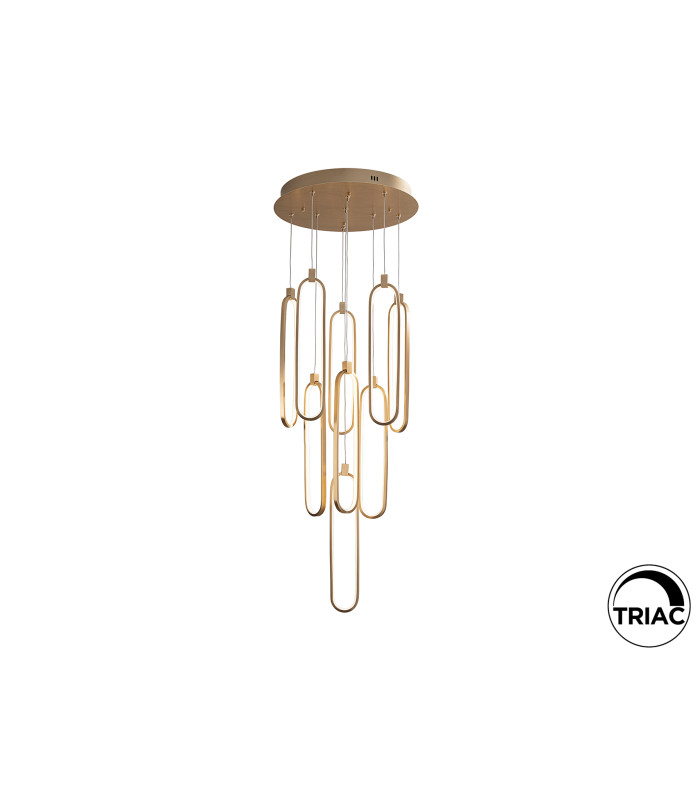 Colette Cluster Pendant Ceiling 9 Light Rose Gold LED 3000K-9