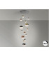 Sphere Cluster Pendant Ceiling 14 Light Chrome Gold Copper LED 3000K Dimmable-4