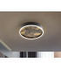 Stone 40cm Integrated LED Semi Flush Ceiling Light Black 3000-6000K-1