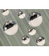 Sphere Cluster Pendant Ceiling 14 Light Chrome LED 3000K Dimmable-3