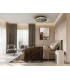 Stone 60cm Integrated LED Semi Flush Ceiling Light Black 3000-6000K-2
