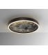 Stone 60cm Integrated LED Semi Flush Ceiling Light Black 3000-6000K-3