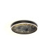 Stone 60cm Integrated LED Semi Flush Ceiling Light Black 3000-6000K-4