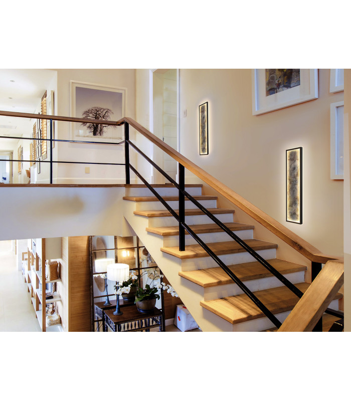 Stone 60cm Integrated LED Wall Lamp Black 3000-6000K-2