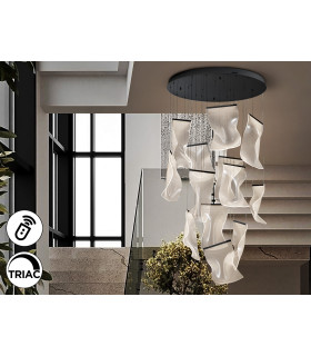 Velos Cluster Pendant Ceiling 13 Light Matt Black LED 3000K Dimmable-1
