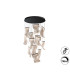 Velos Cluster Pendant Ceiling 13 Light Matt Black LED 3000K Dimmable-5
