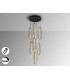 Colette Cluster Pendant Ceiling 14 Light Rose Gold Matt Black LED 3000K Dimmable-2