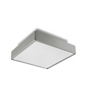 2 Light Small Outdoor Ceiling Light Grey IP65, E27 - 1