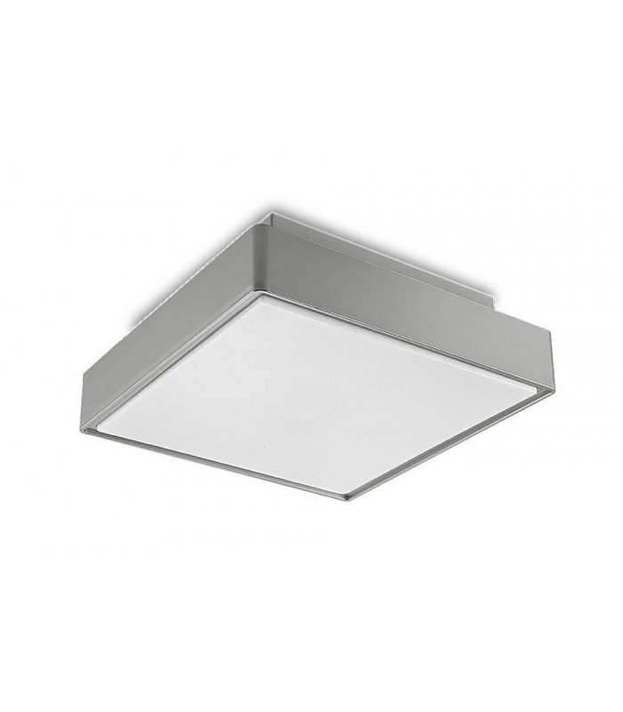 2 Light Small Outdoor Ceiling Light Grey IP65, E27 - 1
