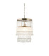 Genevieve Pendant Ceiling Light Antique Brass Plate & Clear Crystal Glass E27-1