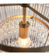 Genevieve Pendant Ceiling Light Antique Brass Plate & Clear Crystal Glass E27-6