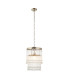 Genevieve Pendant Ceiling Light Antique Brass Plate & Clear Crystal Glass E27-8