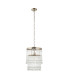 Genevieve Pendant Ceiling Light Antique Brass Plate & Clear Crystal Glass E27-9