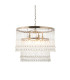 Genevieve Pendant Ceiling Light Antique Brass Plate & Clear Crystal Glass 5x E14-1