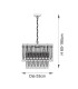 Genevieve Pendant Ceiling Light Antique Brass Plate & Clear Crystal Glass 5x E14-10
