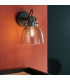 Urban Dome Wall Lamp Smokey Grey Tinted Glass & Black Chrome Plate E27-3