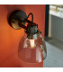 Urban Dome Wall Lamp Smokey Grey Tinted Glass & Black Chrome Plate E27-5