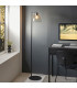 Urban Task Floor Lamp Smokey Grey Tinted Glass & Black Chrome Plate E27-3