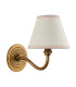 Ripple Curve Antique Brass Wall Light with Vintage White Fabric Ivy Shade 16cm B22-9