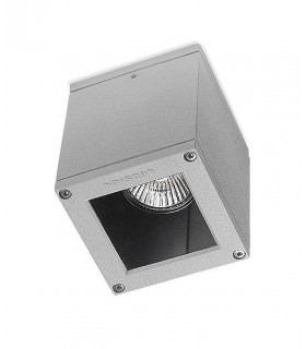 1 Light Outdoor Surface Mounted Ceiling Light Grey IP54, GU10 - 1
