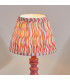 Bibury Satin Pink Clay Paint Table Lamp with Coral Pink Fabric Ripple Shade 20cm B22-4