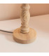 Bibury Natural Ash Table Lamp with Herb Garden Green Fabric Leaf Shade 20cm B22-7