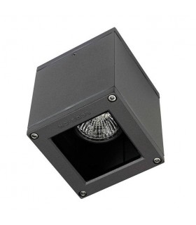 1 Light Outdoor Surface Mounted Ceiling Light Urban Grey IP54, GU10 - 1