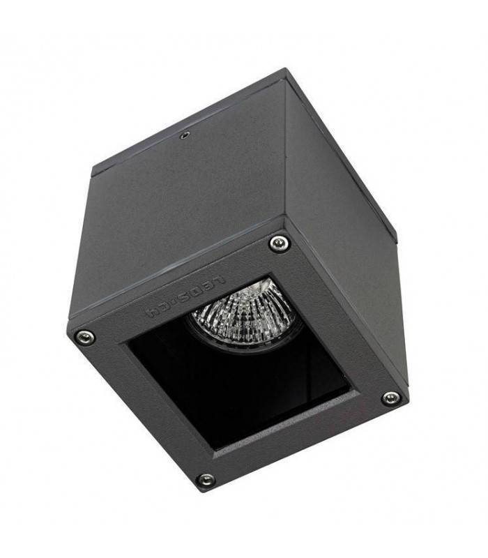 1 Light Outdoor Surface Mounted Ceiling Light Urban Grey IP54, GU10 - 1
