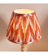 Bibury Natural Ash Table Lamp with Apricot Orange Fabric Zigzag Shade 20cm B22-4