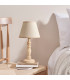 Bibury Natural Ash Table Lamp with Vintage White Fabric Ivy Shade 20cm B22-3