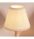 Bibury Natural Ash Table Lamp with Vintage White Fabric Ivy Shade 20cm B22-4