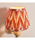 Bibury Natural Ash Wall Light with Apricot Orange Fabric Zigzag Shade 20cm B22-5