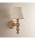 Bibury Natural Ash Wall Light with Vintage White Fabric Ivy Shade 20cm B22-3