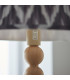 Cane Natural Bamboo Floor Lamp with Pearl Grey Fabric Zigzag Shade 40cm E27-4